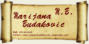 Marijana Budaković vizit kartica